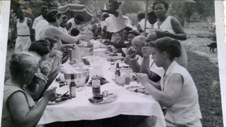 Michele LarMoore's family photo of Juneteenth celebration from the 1950's