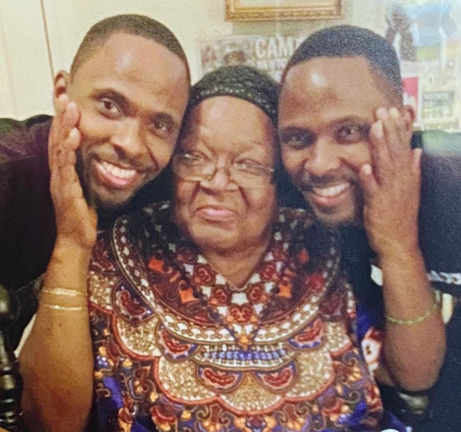 Damian and Jermaine with their mother